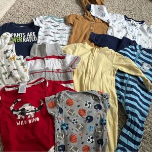 Baby boy 3-6 month onesies/sleepers